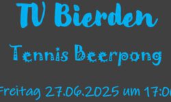Banner zum Tennis Beerpong Turnier am 27.06.2025